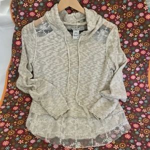 American Rag hoodie boho hippie festival cotton